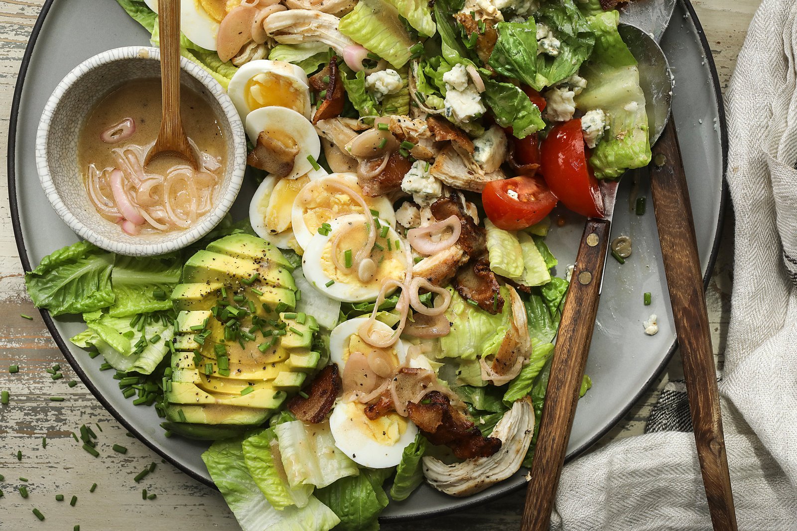 Crispy Buffalo Quinoa Bites Salad