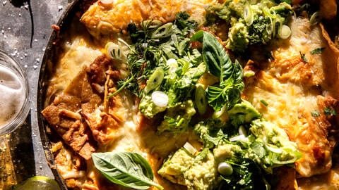 Easy Skillet Mexican Lasagna.